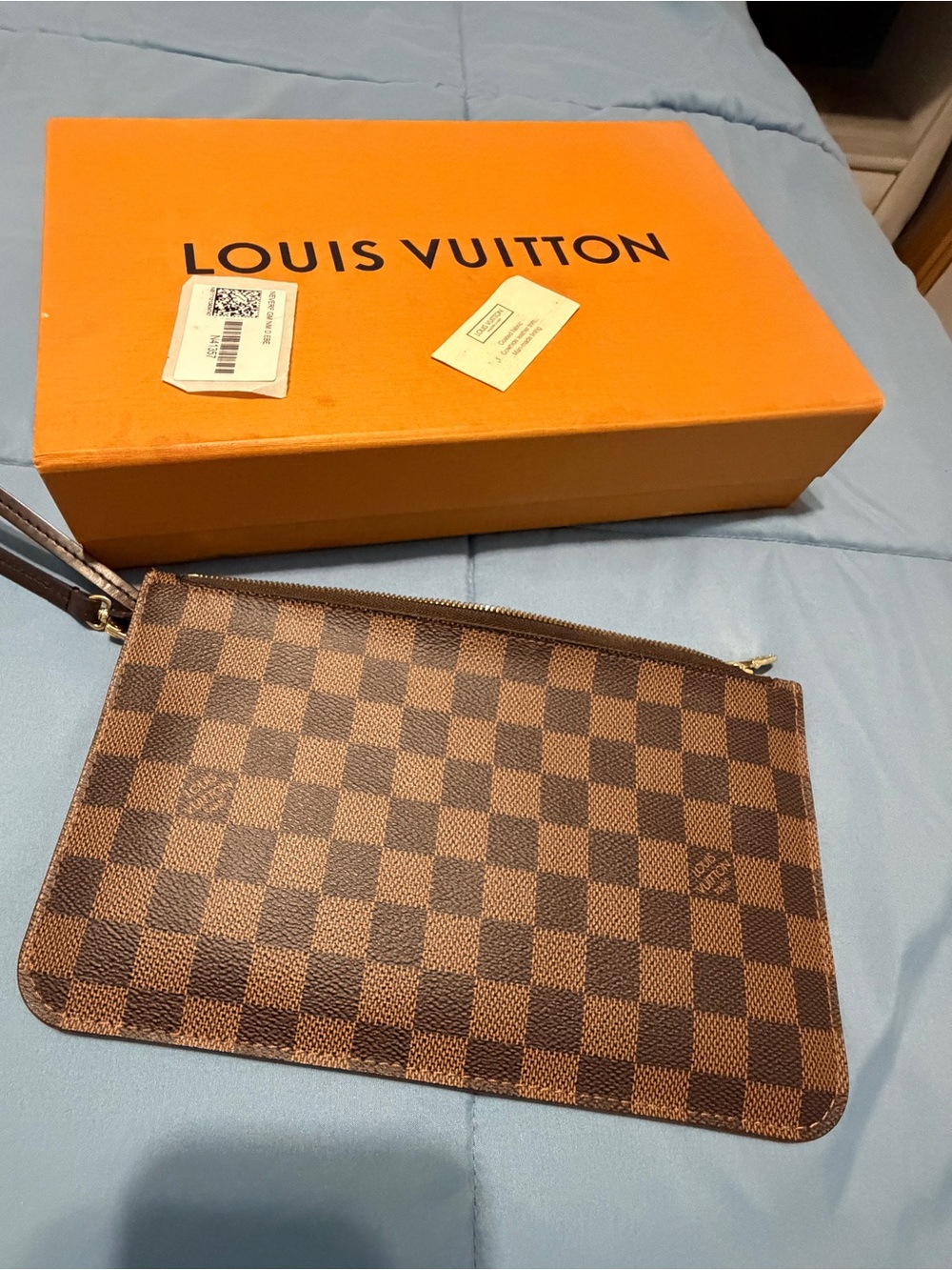 Louis Vuitton Brown Damier Ebene Neverful GM pouch